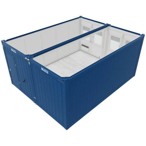 Mobile Raumsystem – Duo Bürocontainer 6x5m, Einraum