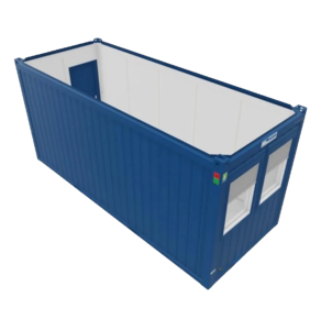 Mobile Raumsystem – Bürocontainer 6x2,5m, Einraum